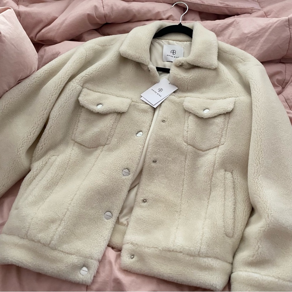 Anine Bing Rory Jacket Cream Size XS brand new with tags